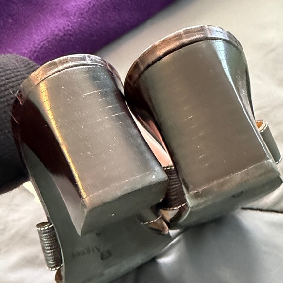 Etienne Aigner Textured Black Slide Sandals - Picture 3 of 5